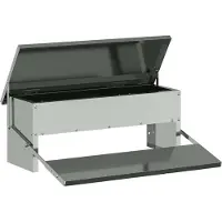 Syfax Hühnertretfeeder Silber 48,5 x 39,5 x 19 cm Verzinkter Stahl