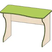 Feldmann-Wohnen Jugendzimmer Schreibtisch Tisch Computertisch 133 cm birke / lime grün