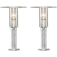 Konstsmide 2er Set Sockelleuchte Wegeleuchte MODE, bruchsicher, Lampe außen