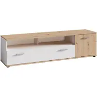 Zesso Lula Aaren TV-Schrank Eiche mit 2 Türen, 150 cm Breite, 35,5 cm Tiefe, 40 cm Höhe