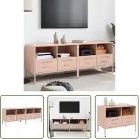 The Living Store TV-Schränke 2 Stk. Rosa 68x39x50,5 cm Kaltgewalzter Stahl
