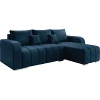 Mirjan 24 Ecksofa Pufetto, Eckcouch mit Bettkasten und Schlaffunktion, Stilvoll Polstersofa, L-Form (Farbe: Manila 26)