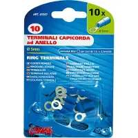 Lampa 10 Endstücke - Ringkabelenden - blau