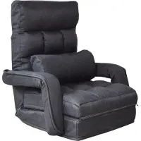 Vdd Sessel - Ausklappbar zu einer Liege - 71x51x50cm - Schwarz