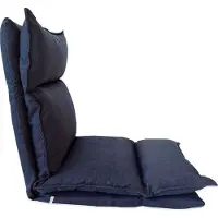 Generic Rebecca Mobili Sesselsitz aus Metall und jeansblauem Polyester