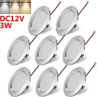 Rosikey 8X 3W LED Einbaustrahler Kaltweiß Wohnmobil 12V Einbaustrahler 13mm Superflach Aluminium Wohnwagen Decken Wohnzimmer Camper Boot Caravan Deckenspot