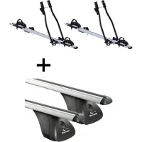 VDP 2x Fahrradträger SAGITTAR + Dachträger kompatibel mit für Peugeot 5008 (No Rails) 5 Türer 2009-2016