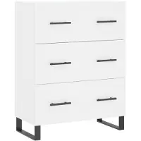 Syfax Sideboard Weiß 69,5x34x90 cm Holzwerkstoff