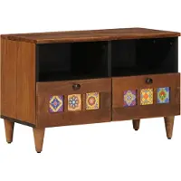 Syfax Couchtisch Braun 80 x 54 x 40 cm Massivholz Mango