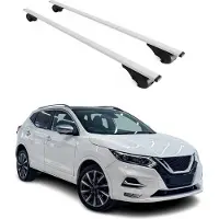 Omtec Dachgepäckträger, Querstange, für Nissan Qashqai, Baujahr 2014-2021, Farbe: Silber