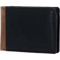 Chiemsee Leder Geldbörse Houston RFID Mini Wallet Black / Cognac schwarz braun