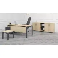 AEA Luxus Büro Set Moderne Holz Möbel Eckschreibtisch Schrank Couchtisch