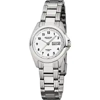 Regent Damen-Armbanduhr silber Analog F-519 Stahl-Armband D2URF519