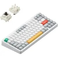NUPHY Halo75 V2 IO Series Mechanische Gaming-Tastatur Bluetooth/2.4GHz/USB-C - QWERTY US, Ionic White / Brown Max
