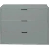 Möbelando Kommode Schubladenschrank Beistellschrank Holzkommode "Boulder III" Pine Green Bodengleiter