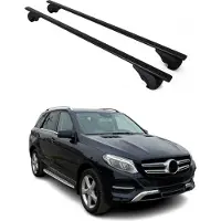 Omtec Dachquerträger für Mercedes GLE W166, Baujahr 2015-2018, in schwarzem Finish