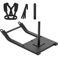Latios Fitness Gewichtsschlitten Kraftschlitten - Schwarz Workout Gerät - 25/51mm Hantelscheiben - Krafttraining Equipment