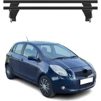 Menabo Dachträger Grundtäger für Toyota Yaris 2005-2011 ABE Aluminium Schwarz 2x