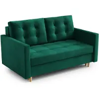 AX Living Spaxton 2 Sitzer Sofa Klein 155 Flaschengrün Schlaffunktion