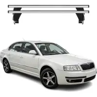 Menabo Dachträger Grundtäger für Skoda Superb 2001-2008 ABE Aluminium Silber 2x