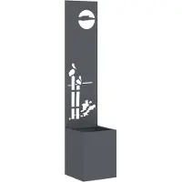 Syfax Garten Sichtschutz-Leinwand Anthrazit 32 x 150 cm