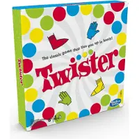 Hasbro Twister Partyspiel mit 2 zusätzlichen Zügen, Finnisch & Schwedisch