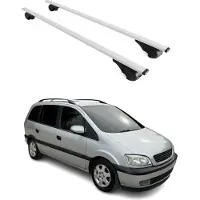 Omtec Dachgepäckträger, Querstange, für Opel Zafira A, Baujahr 1999-2005, Farbe: Silber