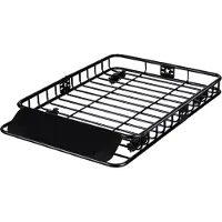 SucceBuy Dachgepäckträger-Ladungskorb, 117,5 x 91,5 x 11,4 cm, Hochleistungs-Dachträger, 90,7 kg Kapazität, universeller Gepäckhalter für SUV, LKW, Fahrzeug