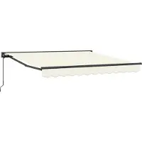 Syfax Markisenrahmen Creme 350 x 250 cm Polyester mit PolyurethanBeschichtung