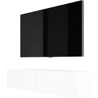 3Xeliving TV-Schrank : Mattweiß, 140 x 34 x 32 cm, 140 x 34 x 32 cm