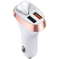 JOYROOM Autoladegert 2x USB + Bluetooth 5.0 Kopfhrer 30W 2.1 A Quick Charge 3.0 wei (JR-CP2)