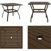 vidaXL Gartentisch Braun 81,5x81,5x72 cm Stahl - Gartentisch - Gartentische - Tisch - Tische