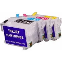 Inkpro Wiederbefüllbare Druckerpatronen kompatibel mit Epson T3471, T3472, T3473, T3474, T34 XL mit Auto Reset Chips für WF-3720 3725