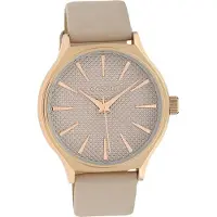 Oozoo Damen Armbanduhr taupe hellbraun Analog Timepieces Lederarmband D2UOC10106