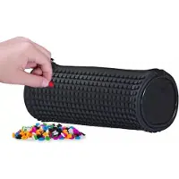PIXIE CREW Pixie Rundes Stiftemäppchen PXA-05 schwarz / schwarz