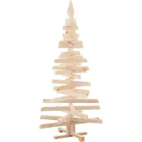 Syfax Weihnachtsbäume mit Ständer Natur 150 cm Massivholz Kiefer