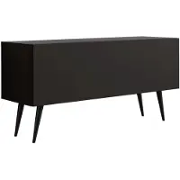 3Xeliving TV-Schrank : Mattschwarz, Schwarze Beine, 100 x 52 x 32 cm