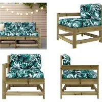 vidaXL Gartenstuhl mit Kissen Kiefernholz Imprägniert - Gartenstuhl - Gartenstühle - Outdoor Stuhl - Terrassenstuhl