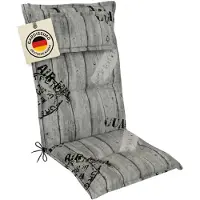 Gardissimo K778 Hochlehner Gartenstuhl Auflagen 8cm Kopfkissen grau