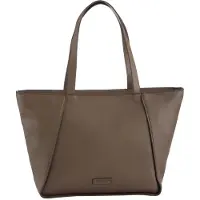 Marc O'Polo Shopper "Vera", Damen, Gr. B/H/T: 27cm x 48cm x 11cm, braun (taupe), Polyester, ACCESSORIES, unifarben, Taschen Shopper, große Einkaufstasche, Umhängetasche mit Reißverschluss