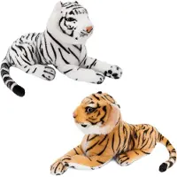 Ed Brubaker 2er Set Tiger weiß und braun ca. 25 cm Stofftier Plüschtier