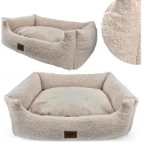 Odol-Plusz Hundebett Waschbar Hundekissen flauschig 95x75 Hundesofa, erhöhte Ränder