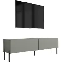 3Xeliving TV-Schrank : Aloe, 140 x 52 x 32 cm, schwarze Beine