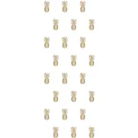 Queence Vinyltapete "Ananas-Gold", bunt, B:0,9m L:2,5m, Vinyl, Tapeten, Vinyltapete, 90x250cm, selbstklebend, kinderleichte Anbringung,, Sticker