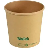 Biopak Bowl Ronda SLIM Karton/PLA Weiß - 550 ml
