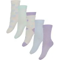 Minymo Socks w. Pattern (5-pack) lavender (630) 15\\18