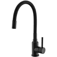 Alveus Mintas - Spültischarmatur mit flexiblem Arm, schwarz matt 1144433