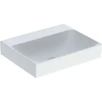 Geberit Aufsatzwaschtisch One 50x40cm, o. ÜL, we. K-Tect, o. Hahnloch