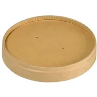 Biopak Deckel Karton Ronda SHORT Karton/PLA Braun 240/360 ml Braun Karton FSC/PLA 90x90x16 | Packung (25 Stück)