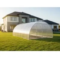 Garten Dream Polycarbonat Gewächshaus "Palace" 4x4m aus Stahl, mit 4mm Polycarbonat. Mit Großen Doppeltüren auf jeder Seite